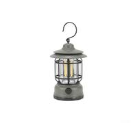 Luce LED per campeggio lanterna vintage portatile, ricaricabile, per escursioni e altro (F)