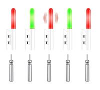 Luce LED per canna da pesca, campane da pesca, bastoncini luminosi da pesca, allarme morso da pesca, luce verde, allarme da pesca, pesca notturna, accessori per pesca notturna, accessori per pesca