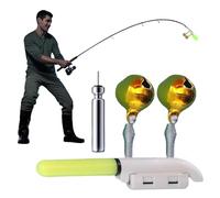 Luce LED per punta di canna da notturna - indicatore di trito impermeabile stile surfcasting | avviso di pesce con batteria CR425 ricaricabile, stick luminoso per attrezzatura Pro Design Kit