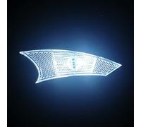 Luce LED per raggi per biciclette con batteria ricaricabile, porta USB e modalità notturna attivata dalla luce per l'uso su sentiero (bianco)