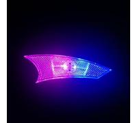 Luce LED per raggi per biciclette con batteria ricaricabile, porta USB e modalità notturna attivata dalla luce per l'uso su sentiero (rosa blu)