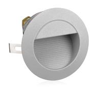 ledscom.de Luce LED per scale/apparecchio da incasso per interni ed esterni, downlight, rotondo, grigio, Ø 125 mm, bianco caldo