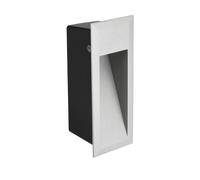 ledscom.de Luce LED per scale/apparecchio da incasso per interni ed esterni, downlight, angolare, grigio, 95 x 235 mm, bianco caldo