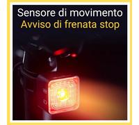 Luce led posteriore ricaricabile per bici da corsa bicicletta mtb usb fanalino .