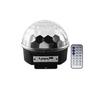 LUCE LED RGB DJ MOONFLOWER STROBO SFERA DISCOTECA FESTE PALLA 82 RAGGI DMX 30W