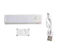 Luce LED ricaricabile con sensore di movimento per armadi da cucina, armadi e scale, ideale per la navigazione di sicurezza (luce calda 10 cm)