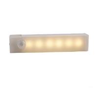 Luce LED ricaricabile con sensore di movimento per armadi da cucina, armadi e scale, ideale per la navigazione di sicurezza (bianco 20 cm)