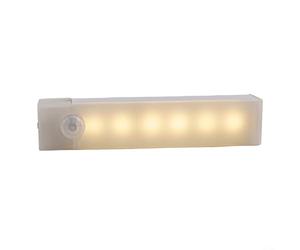 Luce LED ricaricabile con sensore di movimento per armadi da cucina, armadi e scale, ideale per la navigazione di sicurezza (luce calda 30 cm)