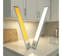 Luce LED ricaricabile intelligente con sensore di movimento, con oscuramento a tre livelli, installazione magnetica, design a risparmio energetico, per illuminazione armadio, cucina e armadio (2 pezzi