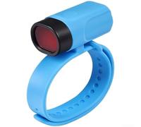 Luce LED ricaricabile USB per casco da polso e caviglia con cinturino regolabile impermeabile ultra leggero ABS tre modalità stroboscopica più colori per corsa, ciclismo, attività all'aperto (F)