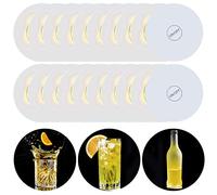 Luce LED Sottobicchieri, 24 pezzi sottobicchieri luminosi, sottobicchieri a LED per bevande, bar, birra, club, matrimoni, bar (Bianco caldo)