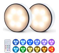 Luce LED Sottopensile Cucina 13 colore,Luci LED a Batteria Adesive con Telecomando 4 mode, Luci LED Colorate RGB Luce Notturna per Scaffale, Armadio, Libreria
