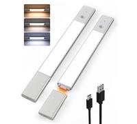LUCE LED SOTTOPENSILE CUCINA 38CM BATTERIA 2200MAH SENSORE RIMOVIBILE ARMADIO