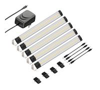 Parlat Apparecchio LED sottopensile SIRIS Montaggio ad angolo piatto 30cm ciascuno 370lm bianco Set di 5