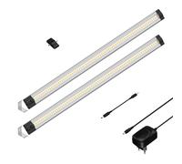 ledscom.de Luce LED sottopensile SIRIS montaggio ad angolo piatto 50 cm 655 lm bianco set di 2 EEK F