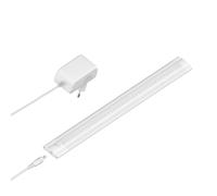 ledscom.de Luce sottopensile a LED SIRIS bianco opaco con alimentatore, piatto, 30cm, 368lm, bianco caldo