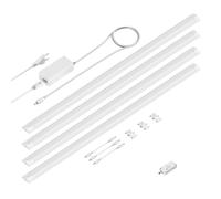 Luce LED sottopensile SIRIS bianco opaco con rilevatore di movimento piatto 90