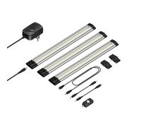 Parlat Apparecchio LED sottopensile Siris, rilevatore di movimento, piatto, 30cm, 368lm ciascuno, bianco caldo, set di 3