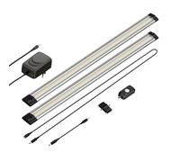 Parlat apparecchio d'illuminazione sottopensile LED Siris, rilevatore di movimento, piatto, ogni 50cm, ogni 655lm, bianco, set di 2