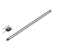 ledscom.de Apparecchio LED sottopensile SIRIS nero opaco con alimentatore, montaggio ad angolo, piatto, 90cm, 963lm, bianco caldo