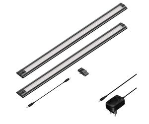 Luce LED sottopensile SIRIS nero opaco piatto 50cm cad. 531lm bianco caldo 2pz.