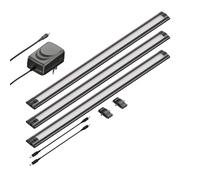 Luce LED sottopensile SIRIS nero opaco piatto 50cm ciascuno 531lm bianco caldo 3 [EEK: G]
