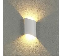 Luce LED su e Giù Semplice Lampada a Parete Slamina glassata Lampada in Alluminio Body Sconce Light Double Head Imploous Implorea Patio Light Light Courtyard Corridore Entrance Hall Lighting Made in