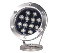 Luce LED subacquea, 6 W, impermeabile, in acciaio inox, con cavo da 6 m, per giardino, acquario e piscine
