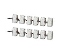 HELLA 2PT 980 789-861 LED-Kit luce guida diurna, LEDayFlex II, 12V, rettangolare, Montaggio, interno, colore diffusore luce cristallino, Cavo 2800mm, Frontale d. veicolo, Serie / Kit