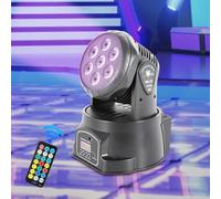 Luce mobile da palcoscenico, mini faretto portatile professionale a LED, fanale mobile alla moda, 7 lampadine LED 4 in 1 da 10 W, adatte per matrimoni, feste di compleanno, banchetti