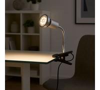 Luce Morsetto Lampada da Tavolo Lettura LED 3W Flexo Cavo Interruttore Letto H