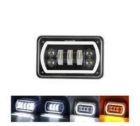 luce Moto Assemblea Per Nissan 720 Per Maxima 1980 1981 1982 1983 1984 1985 1986 1 pezzo DOT Nero Moto DRL Lampada 4X6 LED Faro Rettangolare Luce(1pc A)