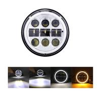luce Moto Assemblea Per Victory Per Octane Indian 20 15 2016 2017 5-3/4 "5.75 Pollici Moto Moto Proiettore LED Full Halo Faro DRL 50W Fari Moto(45W Silver A)