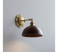 Luce murale patto di Noce Vintage con apparecchiatura e27 Lampada Parete Fattoria per la Camera da Letto Soggiorno Studio testiera montata dell'ufficio (Imbuto) (Cupola)