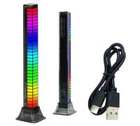 Luce Musica Atmosfera XiXiRan LED Voice-Activated Rhythm Light, Luce di Controllo del Suono, Lampada LED RGB, Creative Colorful Sound Control Ambient Light (C)