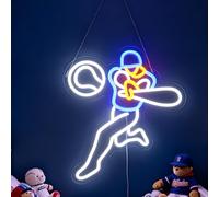 Luce Neon Baseball - Arte da Parete LED Dinamica e Classica per Uomo, Bar Sportivo, Sala Giochi o Decorazione per Camera da Letto dei Bambini, USB Regolabile, Fantastico Regalo per Amanti dello Sport