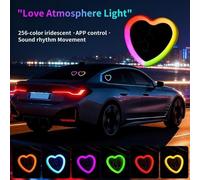 Luce Neon RGB A Forma Di Cuore Per Auto Con Controllo APP Smartphone