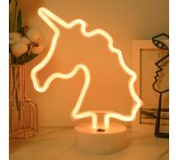 Luce Neon Unicorno, Luce Notturna per Camera Da Letto, Luce LED Bianca Calda, Ba
