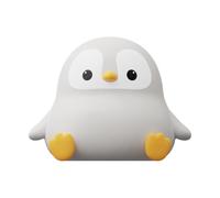 luce notte bambini Luce notturna in silicone a forma di piccolo pinguino che si accende con un tocco! Perfetta ambientale da comodino per la camera da letto, (White, 13. 15X10. 6X10. 7cm)