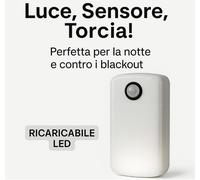 Luce notte Imperia led con sensore e torcia di emergenza 3 in 1