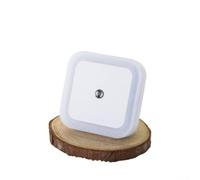 Luce Notte LED Plastica Sottile Presa Doppia Luce Notte LED Plastica(US-White)