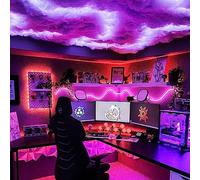 Luce notturna 3D a forma di nuvola con controllo app, sincronizzazione musica e telecomando, perfetta per sala giochi, club, bar o camera da letto