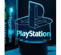 Luce notturna 3D, Lampada da illusione ottica 3D colorata a LED Lampada da tavolo da tavolo con luce notturna USB a sfioramento per i regali dei bambini delle ragazze dei ragazzi (PLAYSTATION)