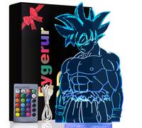 Luce notturna 3D per Bambini Anime Goku Telecomando 16 Colori Cambiamento LED