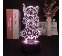 Luce notturna 3D per camerette bambini, lampada LED colorata, gioco manga, ideale come regalo di com