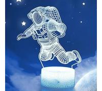 Luce notturna 3D "Space Traveler", lampada a illusione LED "Astronaut Rocket"