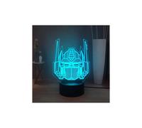 Luce notturna 3D Transformers, lampada da tavolo a LED Optimus Prime a 7 colori, telecomando per la