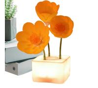 Luce notturna a fiori, Lampada da tavolo a fiori, Lampada da scrivania dimmerabile con luce notturna da comodino, Luce respiratoria, lampada senza fili Decorazione domestica per la cameretta dei bambi