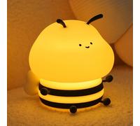 Luce notturna a forma di ape per bambini, 3 livelli di luminosità, lampada per bambini che cambia colore, 7 colori, lampade Kawaii Touch per camera da letto, luce portatile, luce notturna per asilo