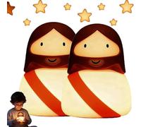 Luce notturna a forma di Gesù, lampada notturna in silicone con controllo touch, luci di Gesù ricaricabili tramite USB, oscuramento tattile portatile, lascia che la sua luce guidi la tua strada